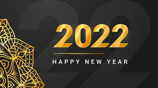 Vector happy new year 2022 greeting background with modern colorful wave flow abstract liquid fluid shapes