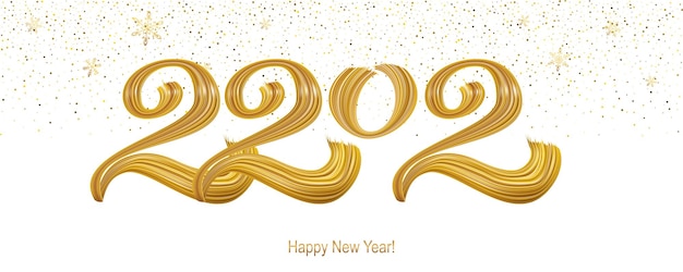 Felice anno nuovo 2022 scritte a mano calligrafia. elemento di illustrazione vettoriale vacanza. elemento tipografico per banner, poster, congratulazioni.