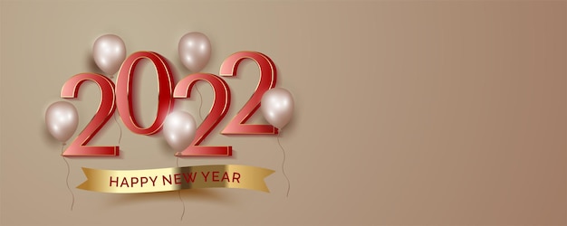 Progettazione di lusso del modello dell'illustrazione del buon anno 2022 con lo spazio del testo