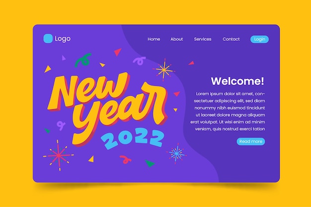 Happy New Year 2022 Landing Page