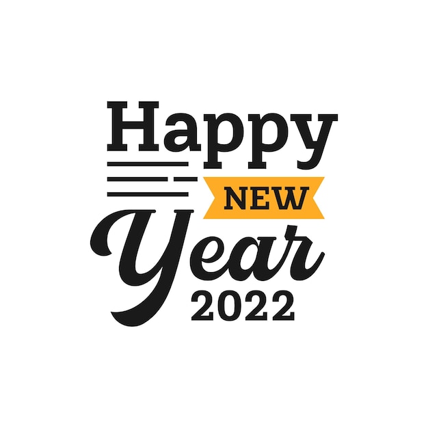 Happy New Year 2022 Lettering