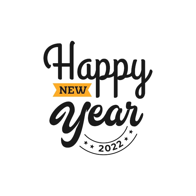 Happy New Year 2022 Lettering