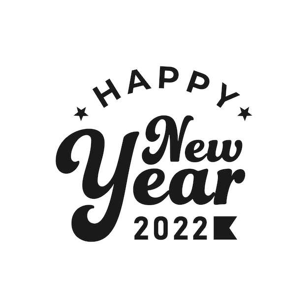 Happy New Year 2022 Lettering