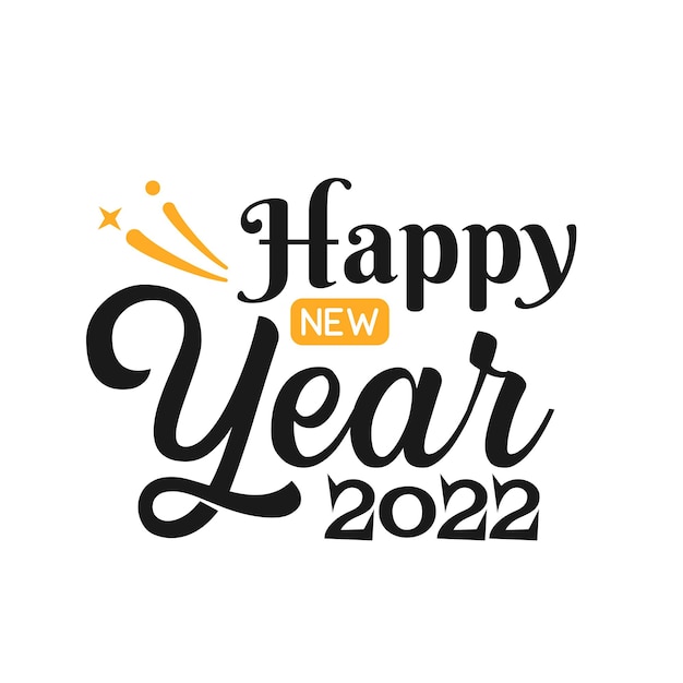 Happy new year 2022 lettering