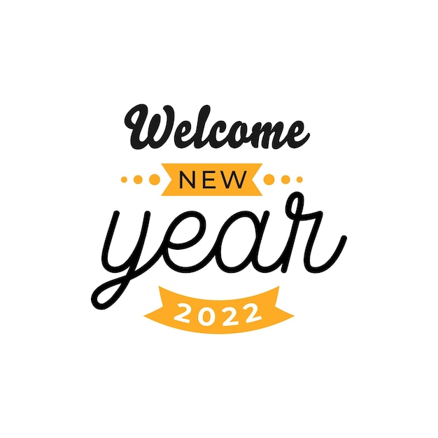 Happy New Year 2022 Lettering