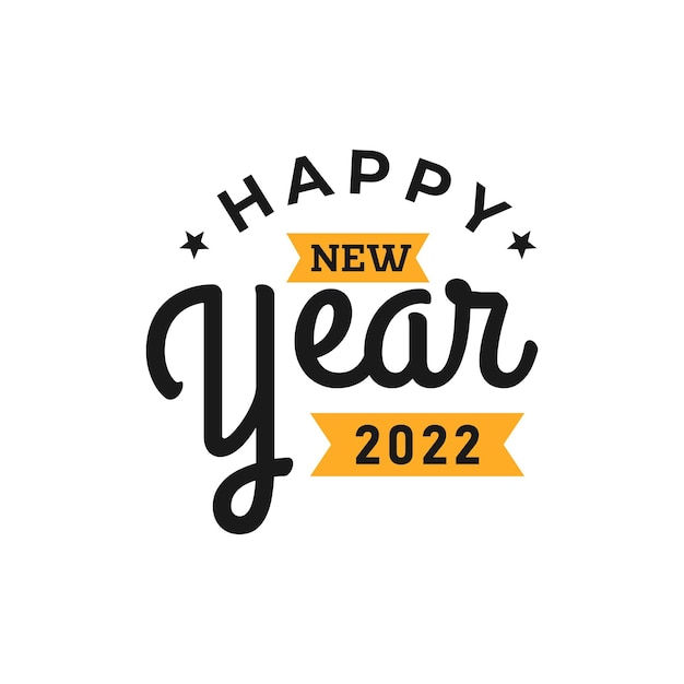 Vector happy new year 2022 lettering