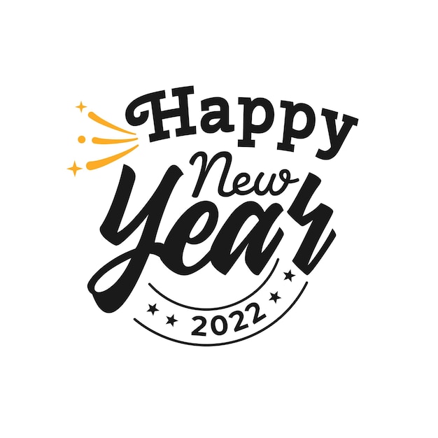 Happy New Year 2022 Lettering