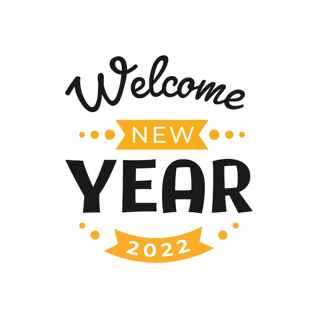 Happy New Year 2022 Lettering