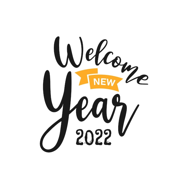 Happy New Year 2022 Lettering