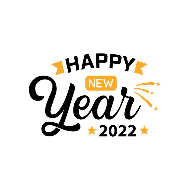 Happy new year 2022 lettering