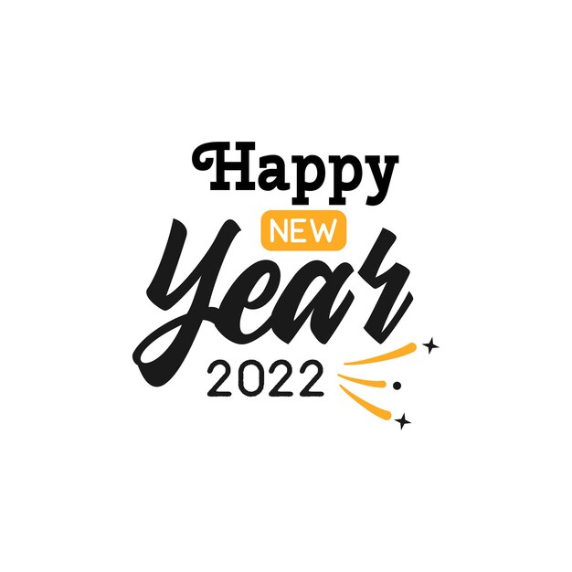 Happy New Year 2022 Lettering