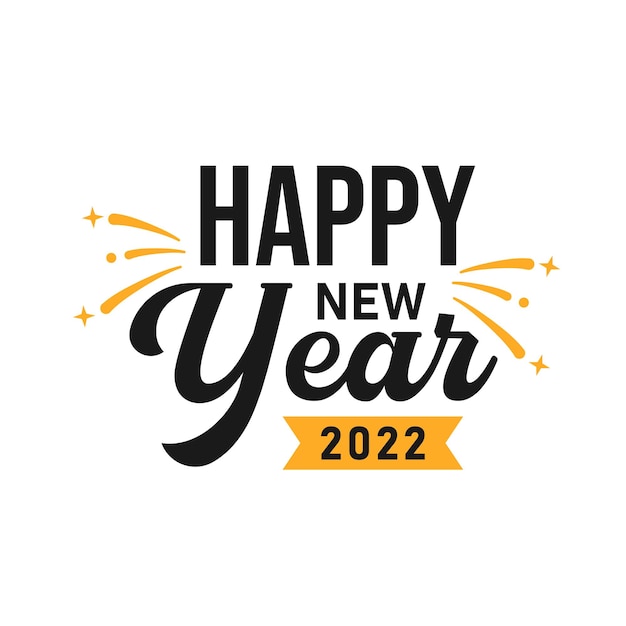 Happy new year 2022 lettering