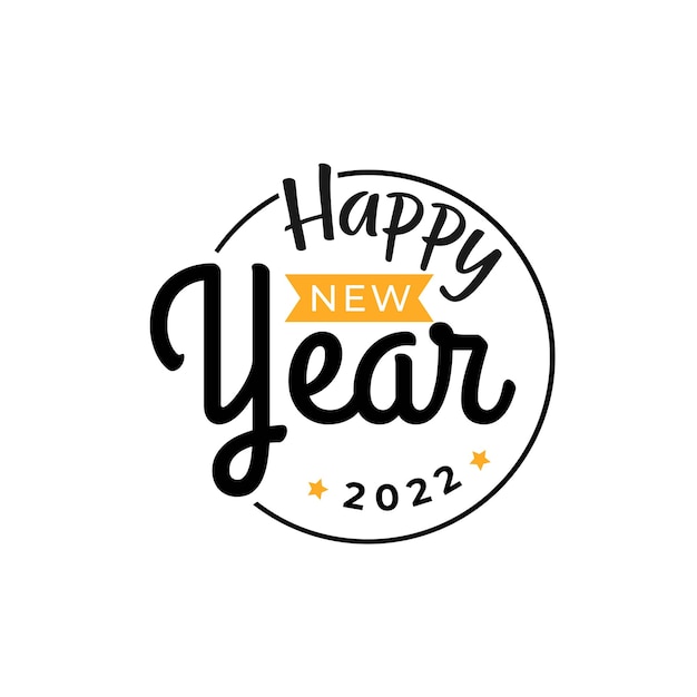 Happy New Year 2022 Lettering