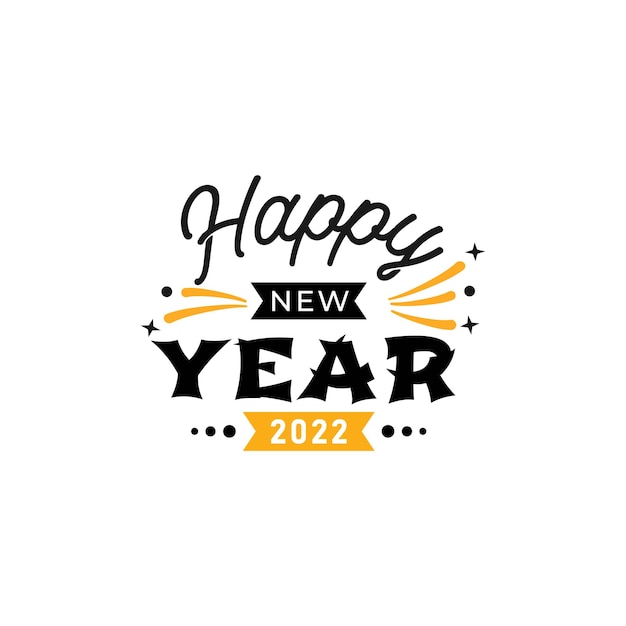 Happy New Year 2022 Lettering