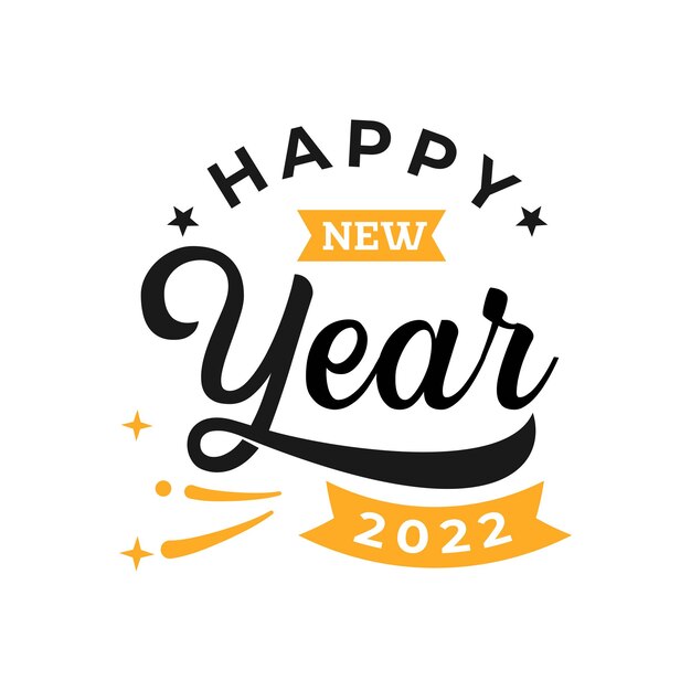 Happy new year 2022 lettering