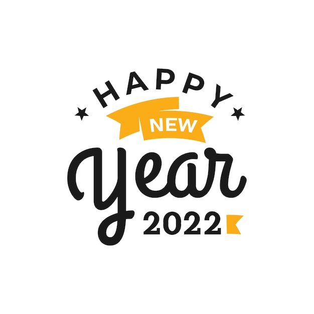 Happy new year 2022 lettering