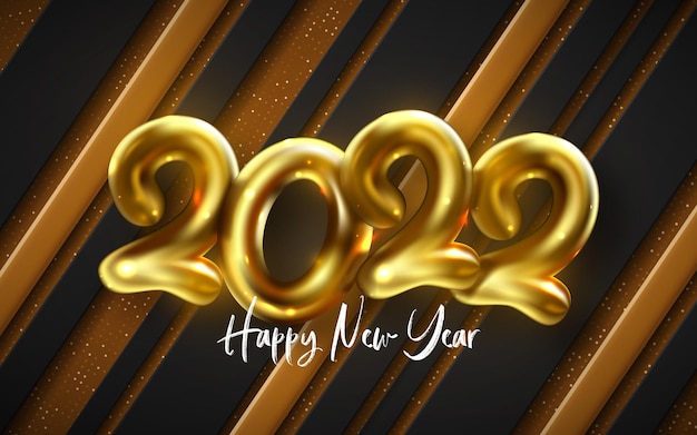 Vector happy new year 2022 poster vector