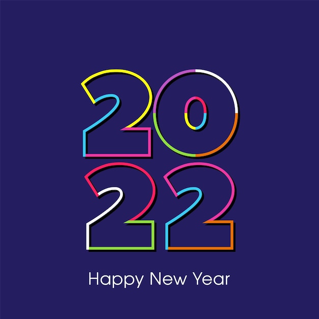 Happy new year 2022 text design