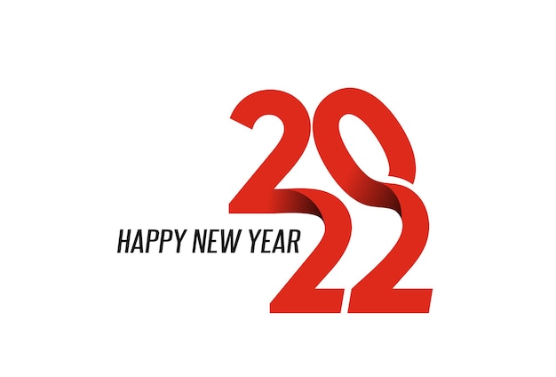 Happy New Year 2022 Text Typography Design Patter, Vector illustration.