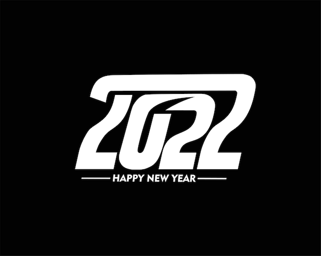 Vector happy new year 2022 text typography design patter, vector illustration.