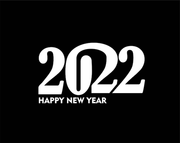 Happy new year 2022 text typography design patter, vector illustration.