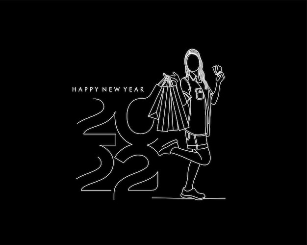 새해 복 많이 받으세요 2022 텍스트 타이포그래피 디자인 패턴, 벡터 일러스트 레이 션.