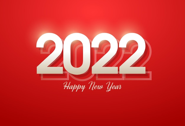 Happy new year 2022 with double border numbers
