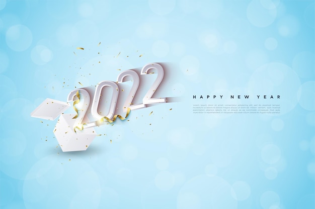 С новым 2022 годом с выскакивающим номером