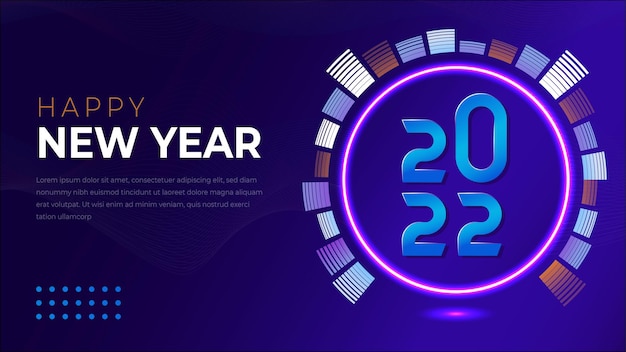 Vector happy new year 2022