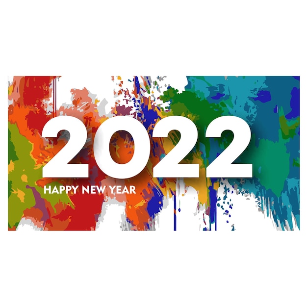 Vector happy new year 2022