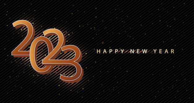 Vector happy new year 2023 background design greeting card banner poster vector illustration