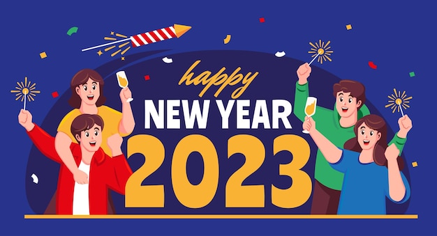 祝你新年快乐 2023 背景