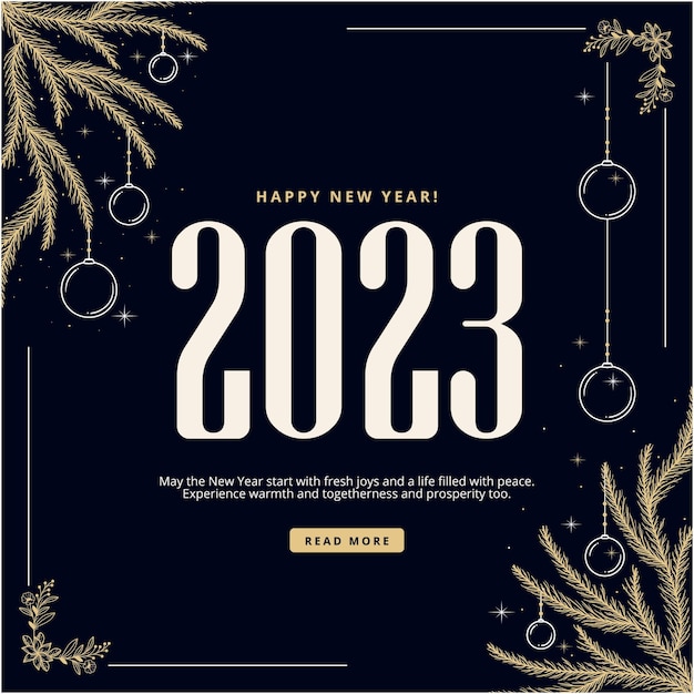 Vector happy new year 2023 background