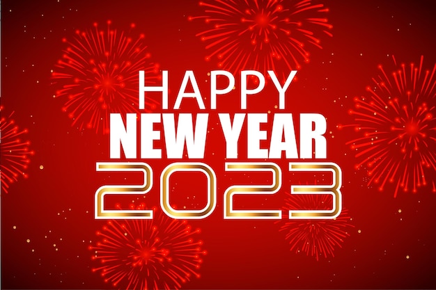 Vettore felice anno nuovo 2023 sfondo