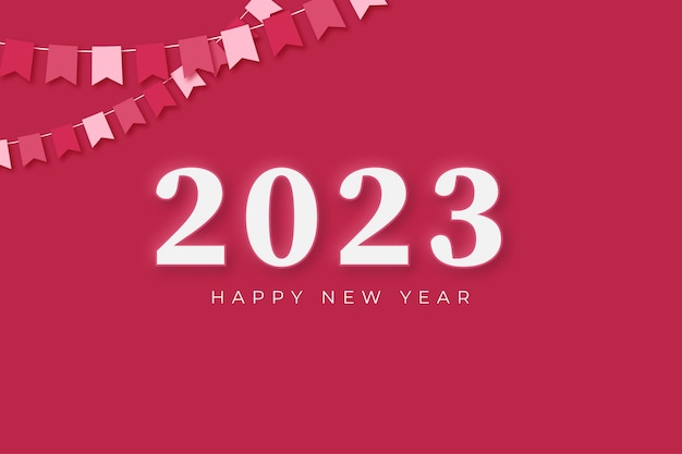 Vettore felice anno nuovo modello di progettazione banner 2023