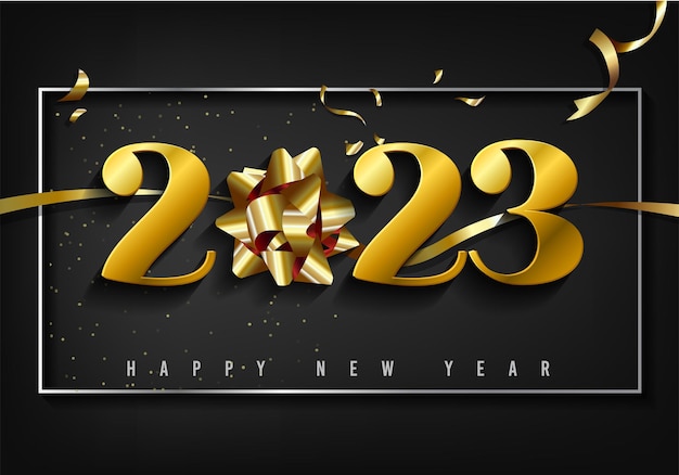 Happy new year 2023 banner poster calendar social media