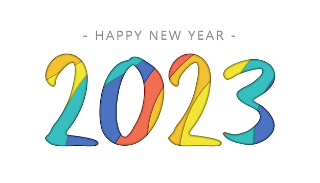 Vector happy new year 2023 card design