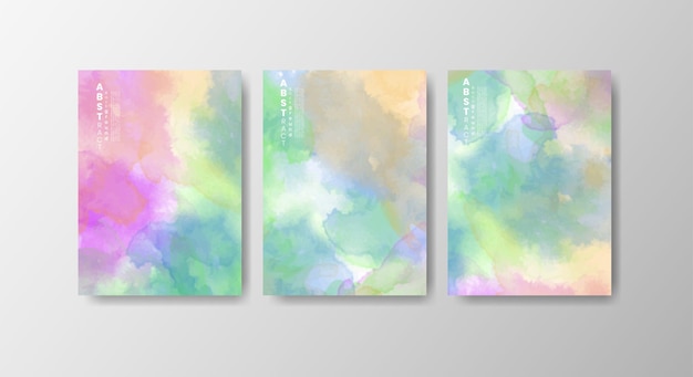 Happy new year 2023 card template with watercolor background