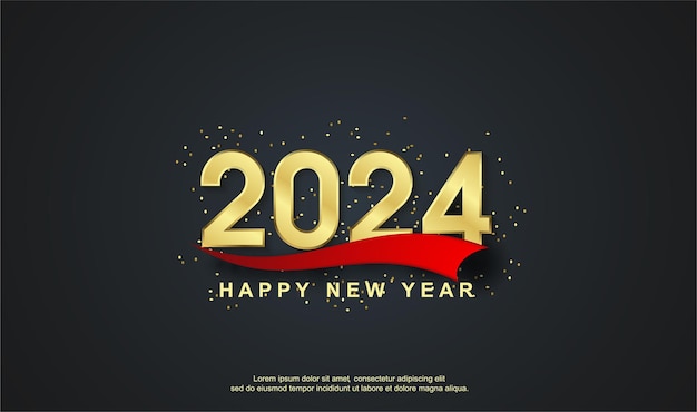 ベクトル 新年あけましておめでとうございます 2023年祝い 2024年背景
