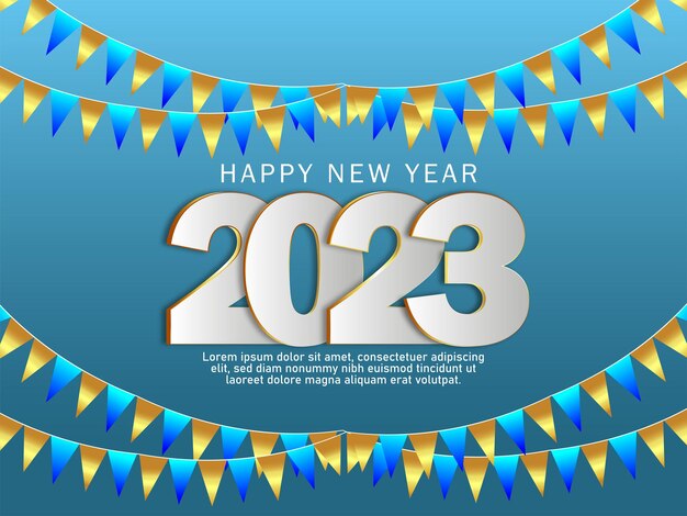 Felice anno nuovo 2023 sfondo di celebrazione