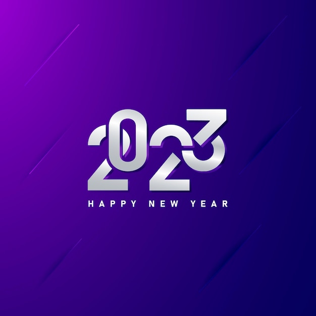 Happy new year 2023 celebration elegant festive fireworks holiday template vector illustration