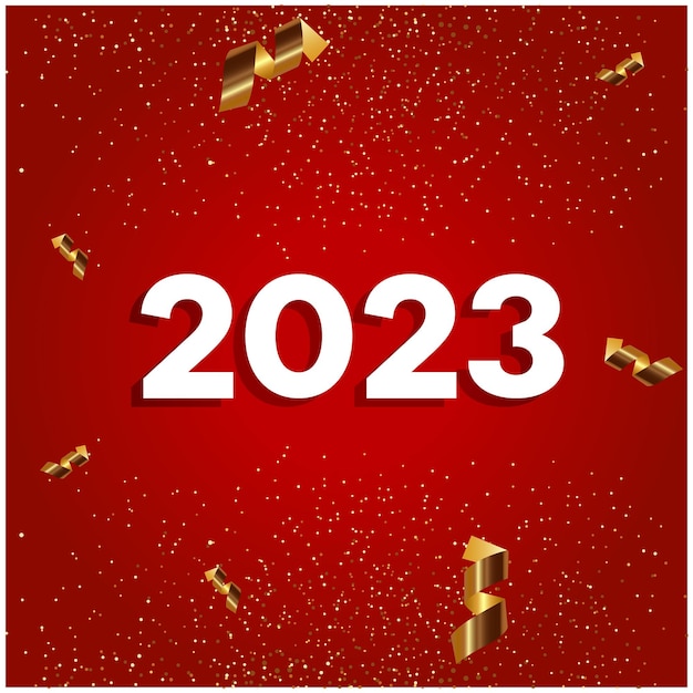 Felice anno nuovo 2023 celebrazione disegno vettoriale