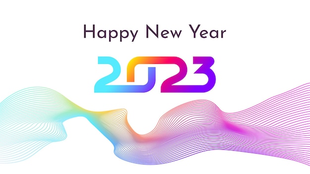 happy new year 2023 celebration with cheerful colors, early january. welcome new year 2023