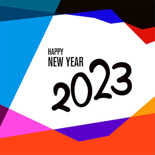 Вектор С новым 2023 годом красочный абстрактный фон для социальных сетей