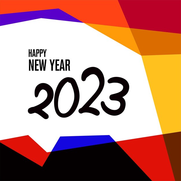 Happy New Year 2023 colorful abstract background for social media