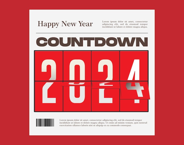 Happy new year 2023 countdown on white background