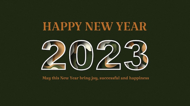 Happy New Year 2023 Cut Out Background