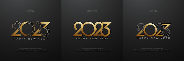 Happy new year 2023 design with modern and trendy