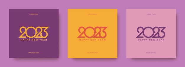 Vector happy new year 2023 design with modern and trendy