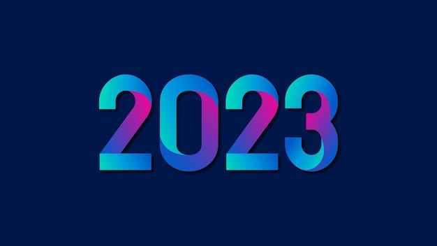 Happy New Year 2023 Display Text Design